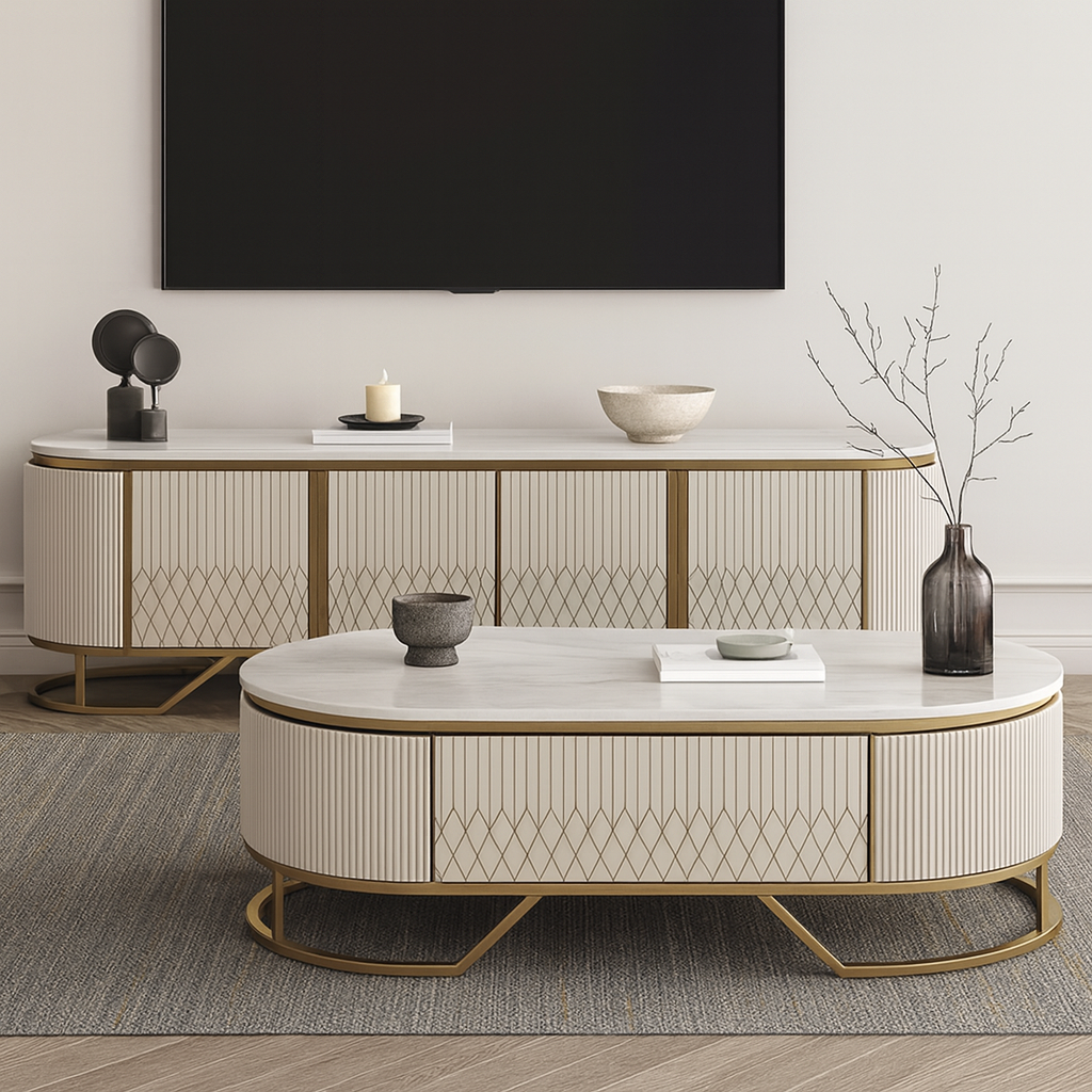 Diamare Coffee Table and TV Console